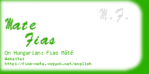 mate fias business card